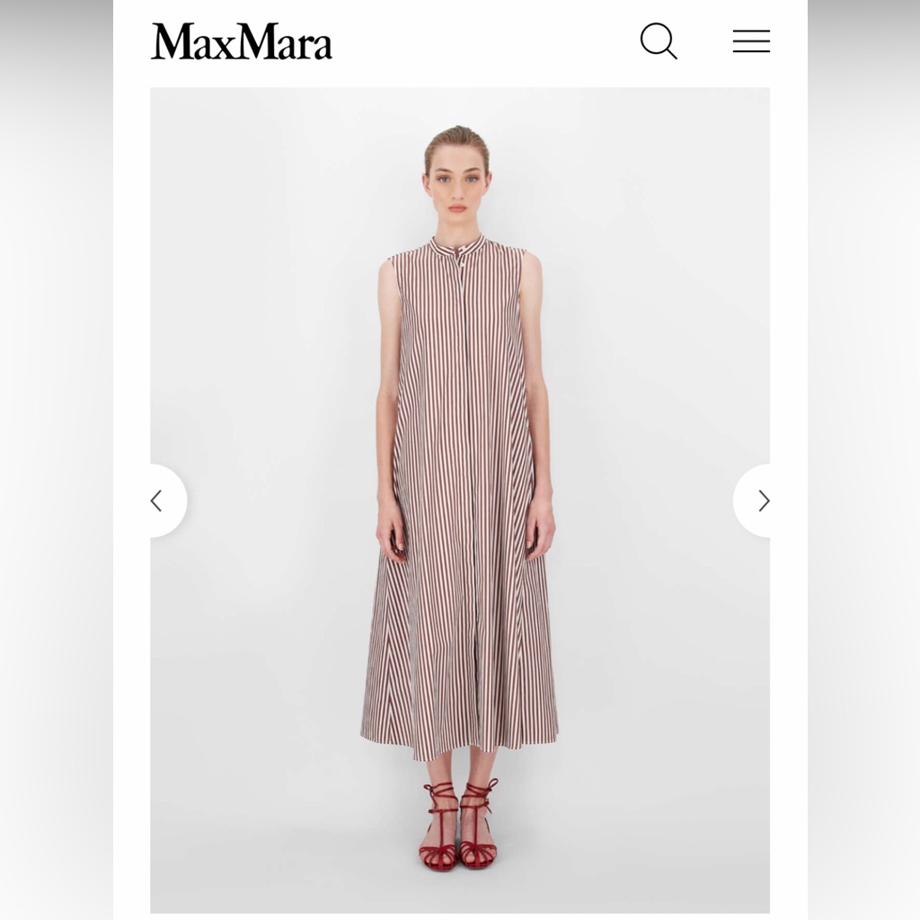 Maxmara Cotton Poplin Striped Dress